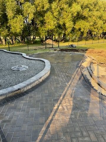 Expertly Crafted Paver Walkway and Patio Transformation